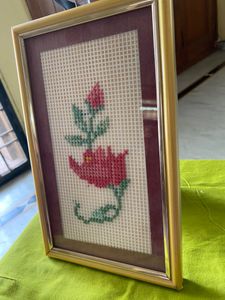 Cross Stitch In A Glass Frame