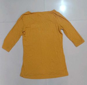 Mustard Three Quarter Sleeve Top