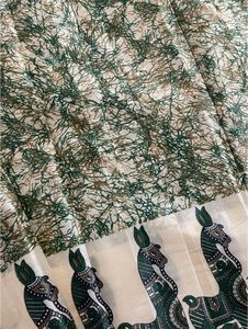 Tussar Silk Green Horse Print Saree