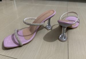 Lilac Heels with Rhinestones