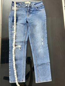 Distressed Patch Jeans