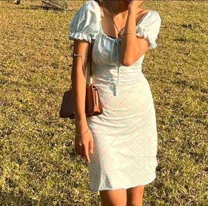 Checkered Mint Dress