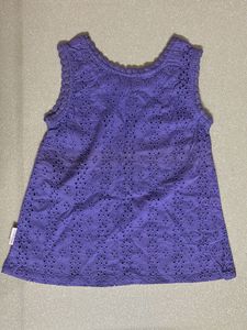Purple Eyelet Tank Top