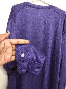 Badger Blue Long Sleeve T Shirt