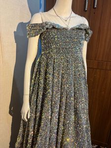 Stunning Off-Shoulder Sequin Gown