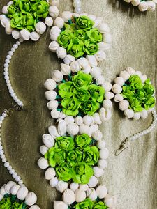 Floral Jewellery Set With Pearls 💚💚💛💛