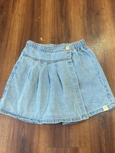 Girls Solid denim skort