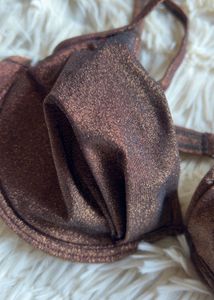 Sparkly Bronze Bikini Top