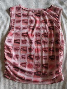 Ketch Eye Print Mesh Top