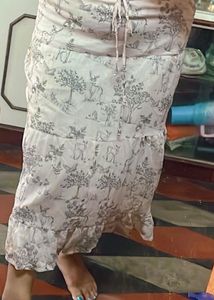 QUIERO Printed Oyster Midi Skirt L/34