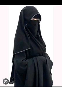 Combo Of Totally New Black Hijab & Ghunghat Niqab