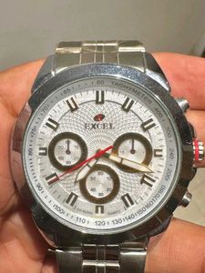 Excel Silver Chronograph Watch⌚