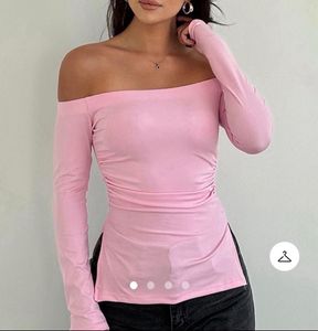 Pink Off-Shoulder Top
