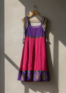 Royal Magenta &amp; Purple Kurta with  Gold Embroidery