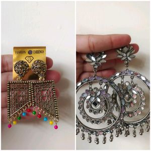 Pack Of 2 Ethnic Earrings