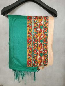Elegant Green & Beige Saree
