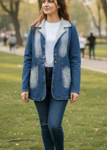 Denim Jacket with Lace (Small Size)