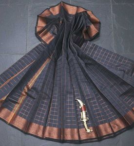 Elegant Checked Saree