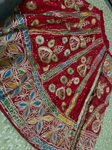 Red Embroidered Lehenga Choli