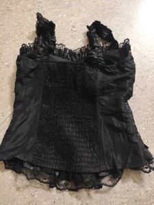 Black gothic Lolita Lace Corset Top