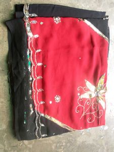 reoidered Black Red Saree Very Low Price 💥💥😘?