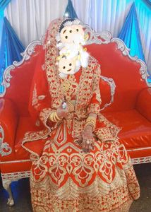 Ornate Red &amp; Gold Bridal gown..