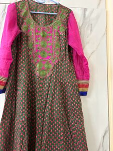 Festive  Anarkali Three Piece Set