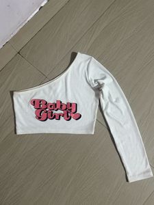 One Shoulder Crop Tee