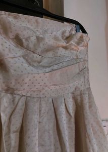 Ivory Corset Mini Dress With Back Loop