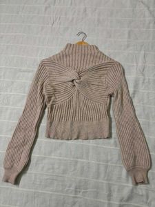 Knit Twist Front Sweater