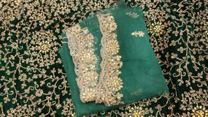 Velvet Bottle Green Color Gown