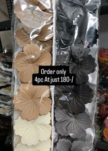 Floral Hair Clips - 4 Pack