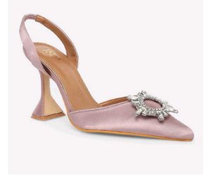 RSVP Blush Satin Slingback Heels
