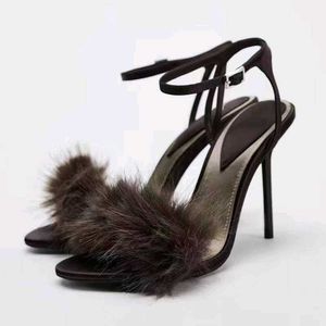 ZARA Fur Detail Heels