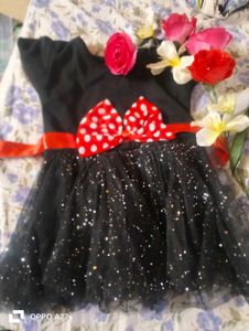 Black Micky Mouse Frock