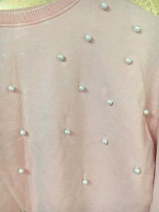 Pink Pearl Embellished Top