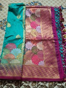 Elegant bengalore katan silk with blouse