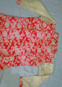 Floral Print Banarasi Dress