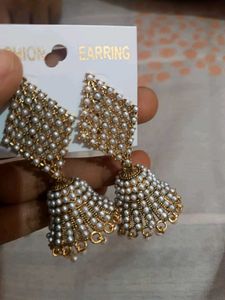 Pearl Jhumka Earrings