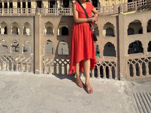 Beautiful Orange Summer Cotton Dress