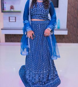 Royal Blue Lehenga Choli Set