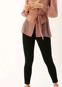 Sheer Shirt Style Party Wear Top