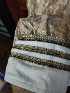 White And Sandal Anarkali