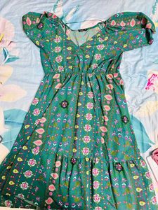 Boho Floral Print Dress