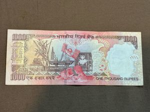 1000 Rs Signed By D Subbarao Mirror Number225522