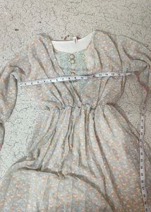 Floral Print Grey Dress