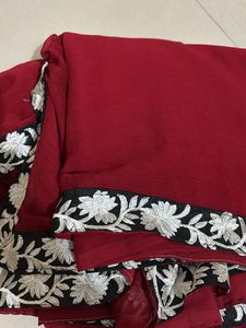 Elegant Maroon Saree