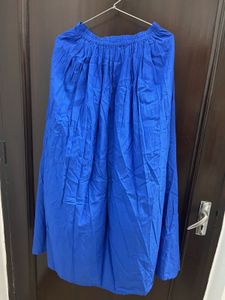 Royal Blue Ethnic Maxi Skirt