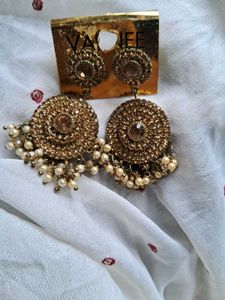 Statement Pearl &amp; Rhinestone Drop Earrings