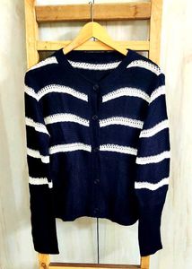 Black &amp; White Design Sweater Size-38